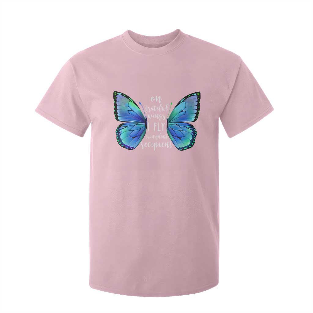 Transplant Recipient On Grateful Wings I Fly T Shirt For Kid TS09 Light Pink Print Your Wear