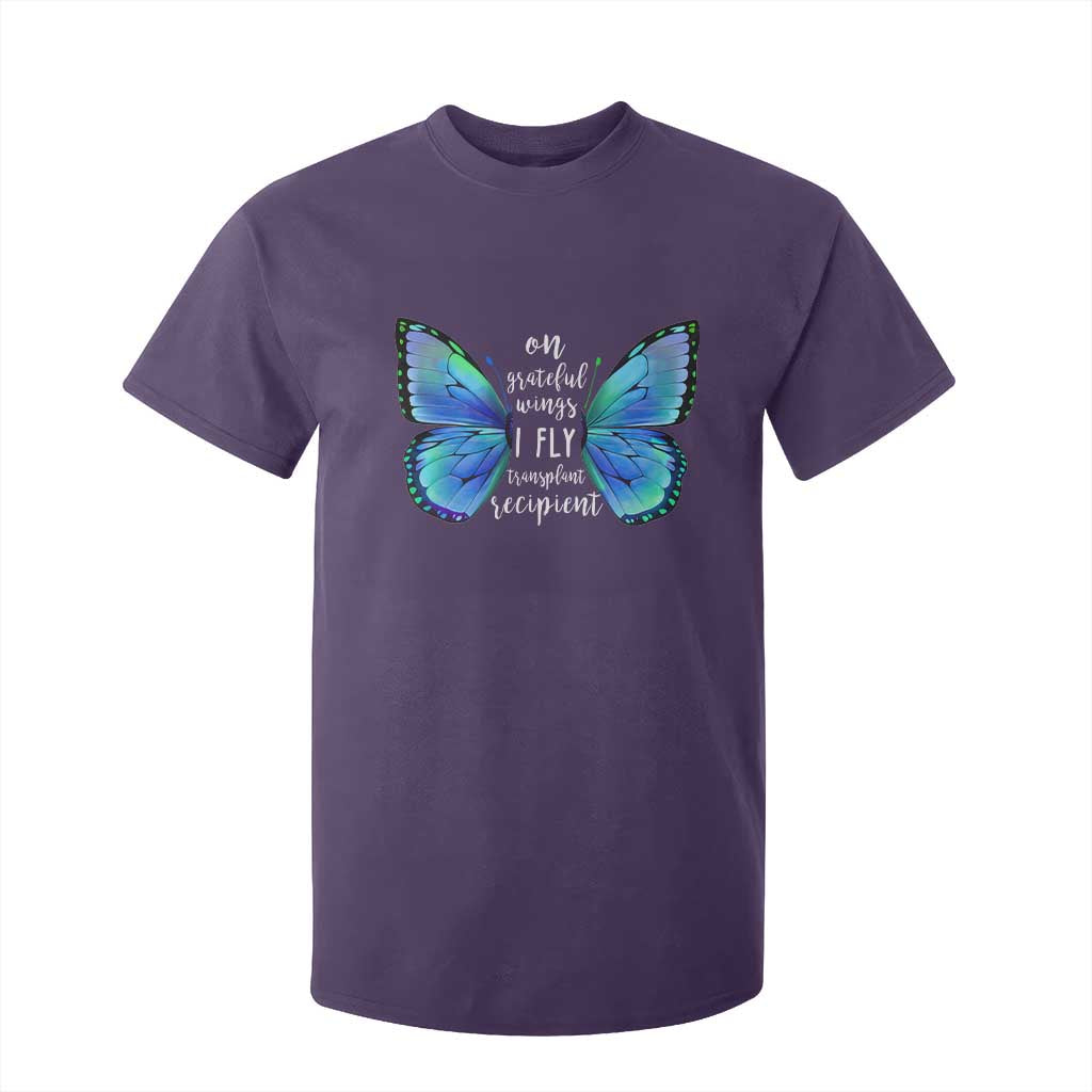 Transplant Recipient On Grateful Wings I Fly T Shirt For Kid TS09 Purple Print Your Wear
