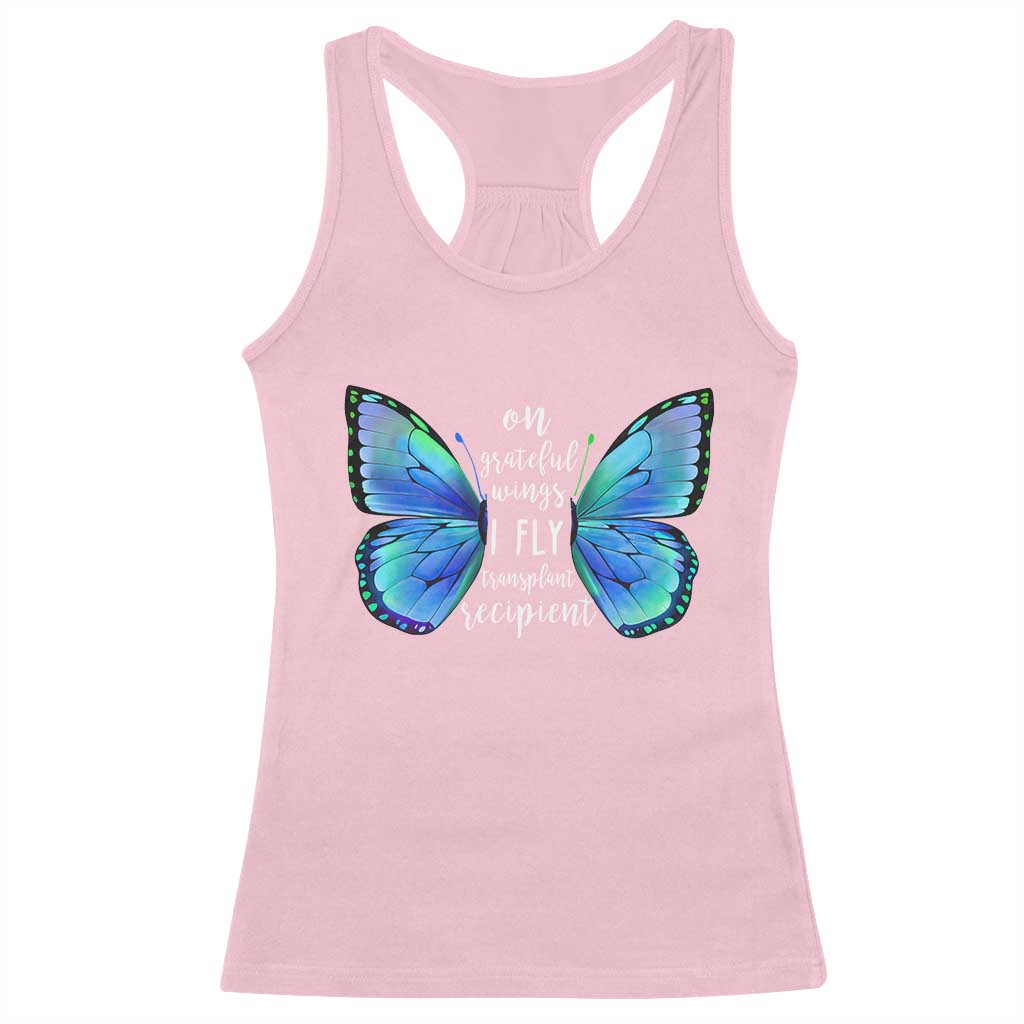 Transplant Recipient On Grateful Wings I Fly Racerback Tank Top TS09 Light Pink Print Your Wear