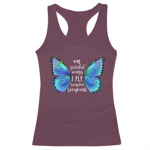 Transplant Recipient On Grateful Wings I Fly Racerback Tank Top TS09 Maroon Print Your Wear