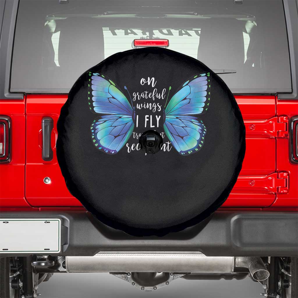 Transplant Recipient On Grateful Wings I Fly Spare Tire Cover TS09 Black Print Your Wear