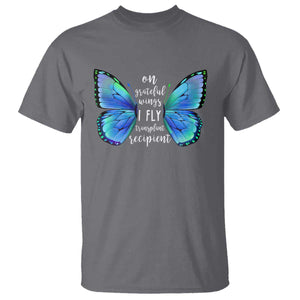 Transplant Recipient On Grateful Wings I Fly T Shirt TS09 Charcoal Print Your Wear