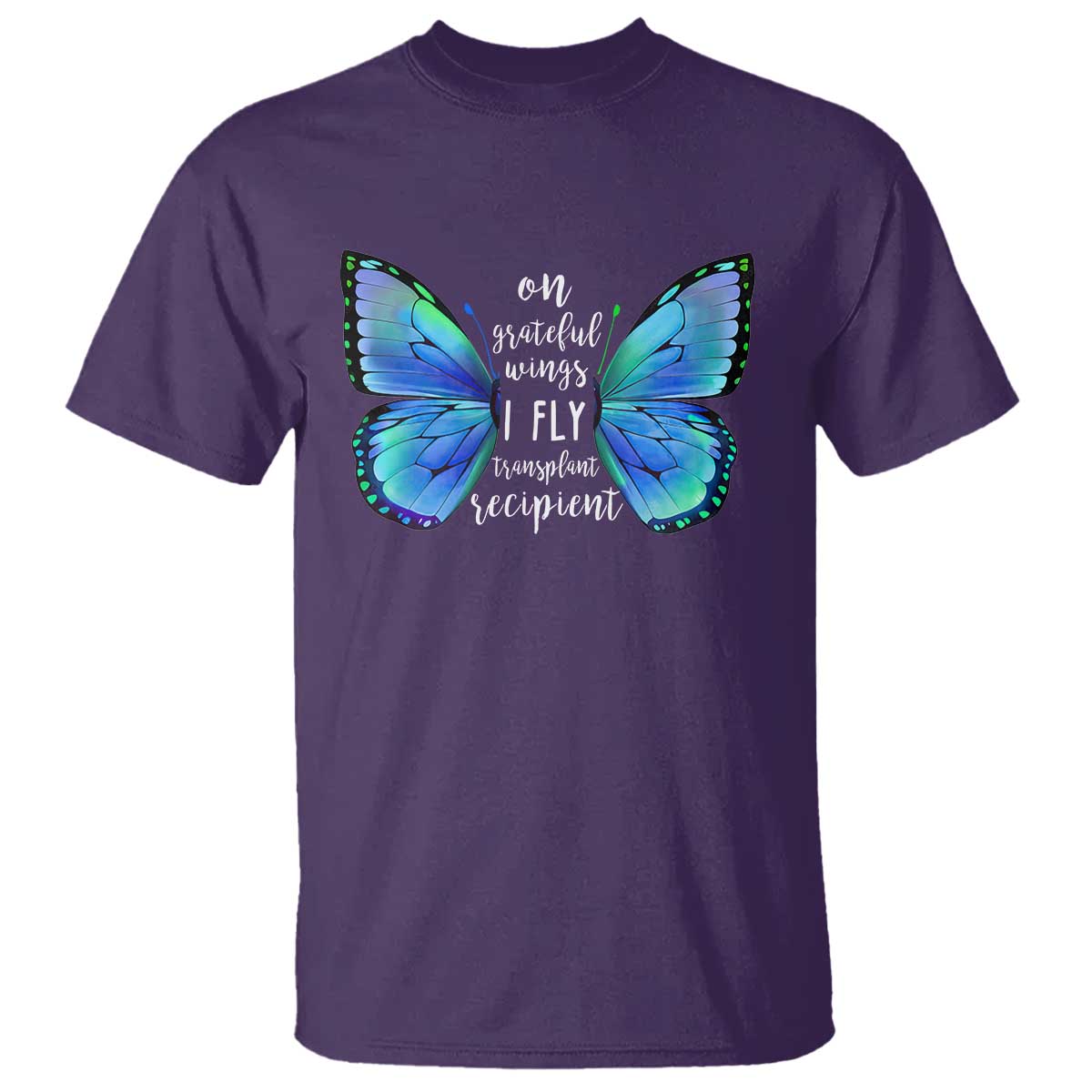 Transplant Recipient On Grateful Wings I Fly T Shirt TS09 Purple Print Your Wear