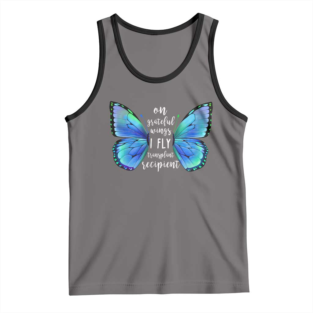 Transplant Recipient On Grateful Wings I Fly Tank Top TS09 Deep Heather Black Print Your Wear