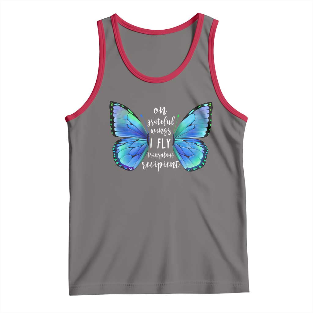 Transplant Recipient On Grateful Wings I Fly Tank Top TS09 Deep Heather Red Print Your Wear