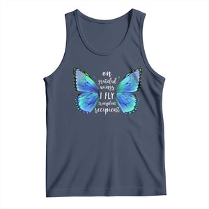 Transplant Recipient On Grateful Wings I Fly Tank Top TS09 Navy Print Your Wear
