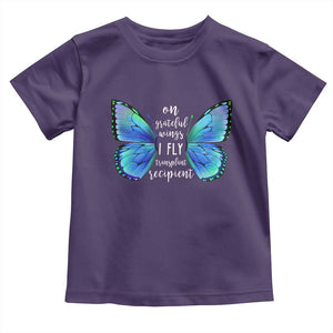 Transplant Recipient On Grateful Wings I Fly Toddler T Shirt TS09 Purple Print Your Wear