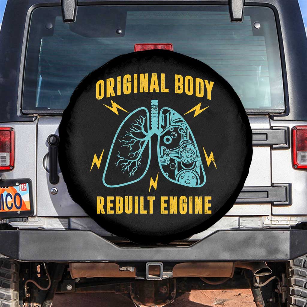 Lung Transplant Surgery Spare Tire Cover Original Body Rebuilt Engine TS09 No hole Black Print Your Wear