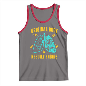 Lung Transplant Surgery Tank Top Original Body Rebuilt Engine TS09 Deep Heather Red Print Your Wear
