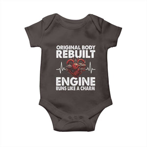 Open Heart Surgery Baby Onesie Original Body Rebuilt Engine Runs Like A Charm TS09 Dark Chocolate Print Your Wear