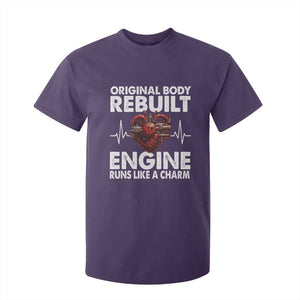 Open Heart Surgery T Shirt For Kid Original Body Rebuilt Engine Runs Like A Charm TS09 Purple Print Your Wear