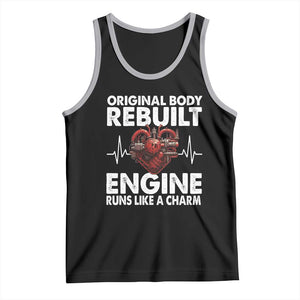 Open Heart Surgery Tank Top Original Body Rebuilt Engine Runs Like A Charm TS09 Black Athletic Heather Print Your Wear