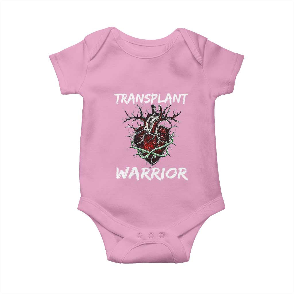 Heart Transplant Warrior Baby Onesie TS09 Light Pink Print Your Wear