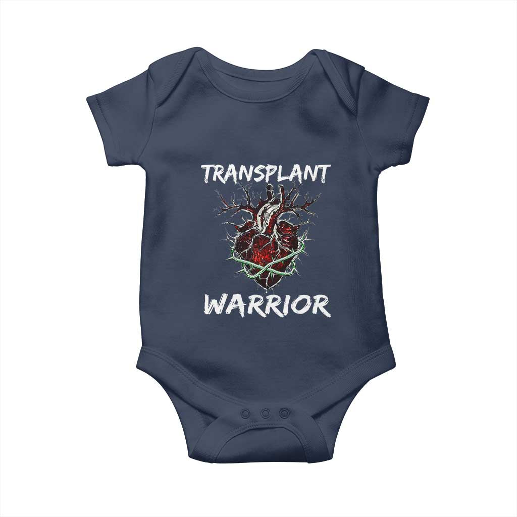Heart Transplant Warrior Baby Onesie TS09 Navy Print Your Wear