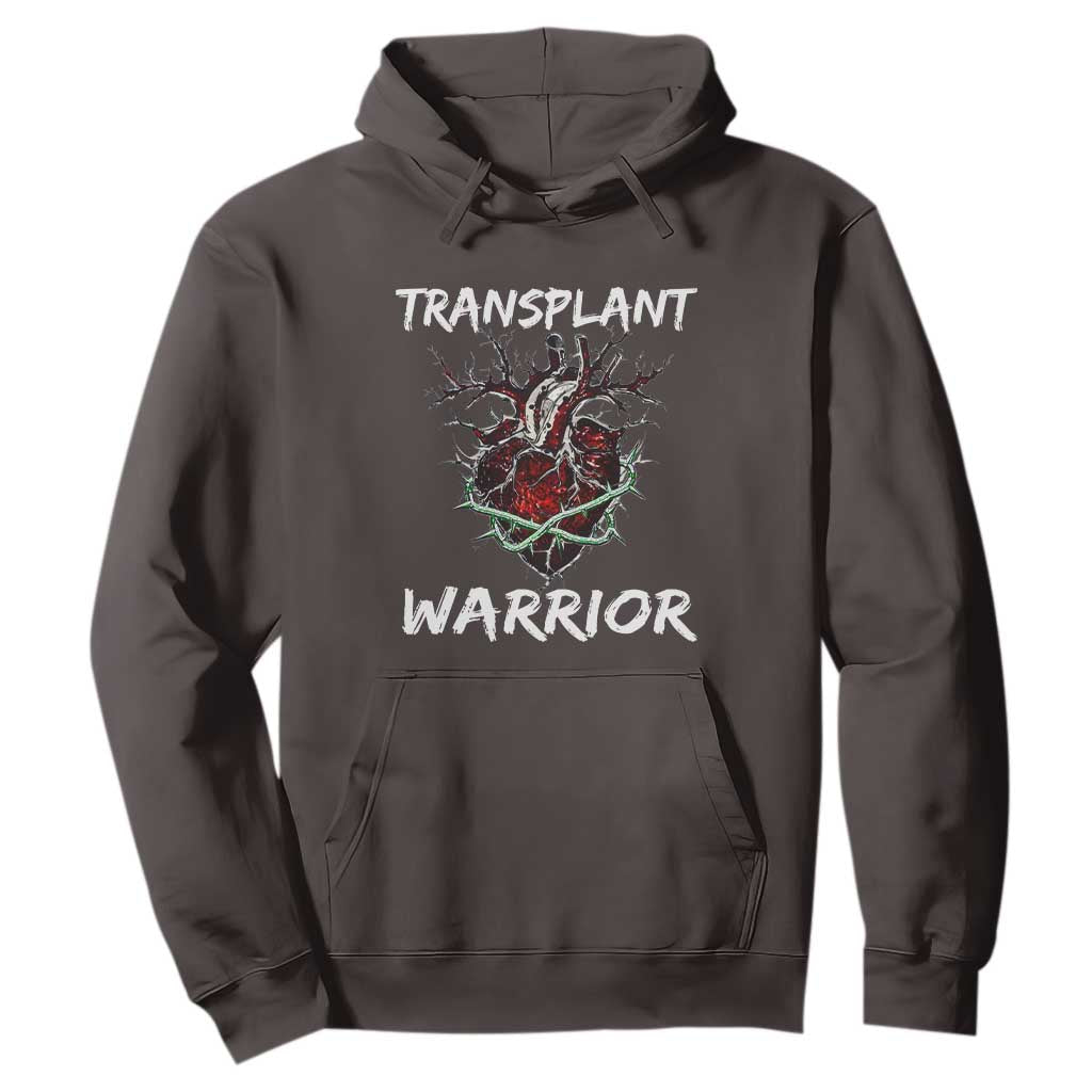Heart Transplant Warrior Hoodie TS09 Dark Chocolate Print Your Wear
