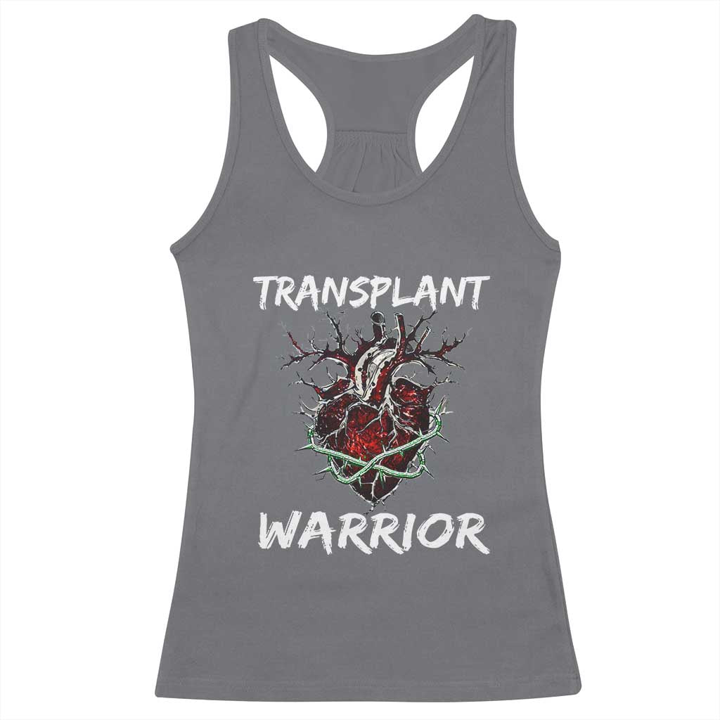 Heart Transplant Warrior Racerback Tank Top TS09 Charcoal Print Your Wear