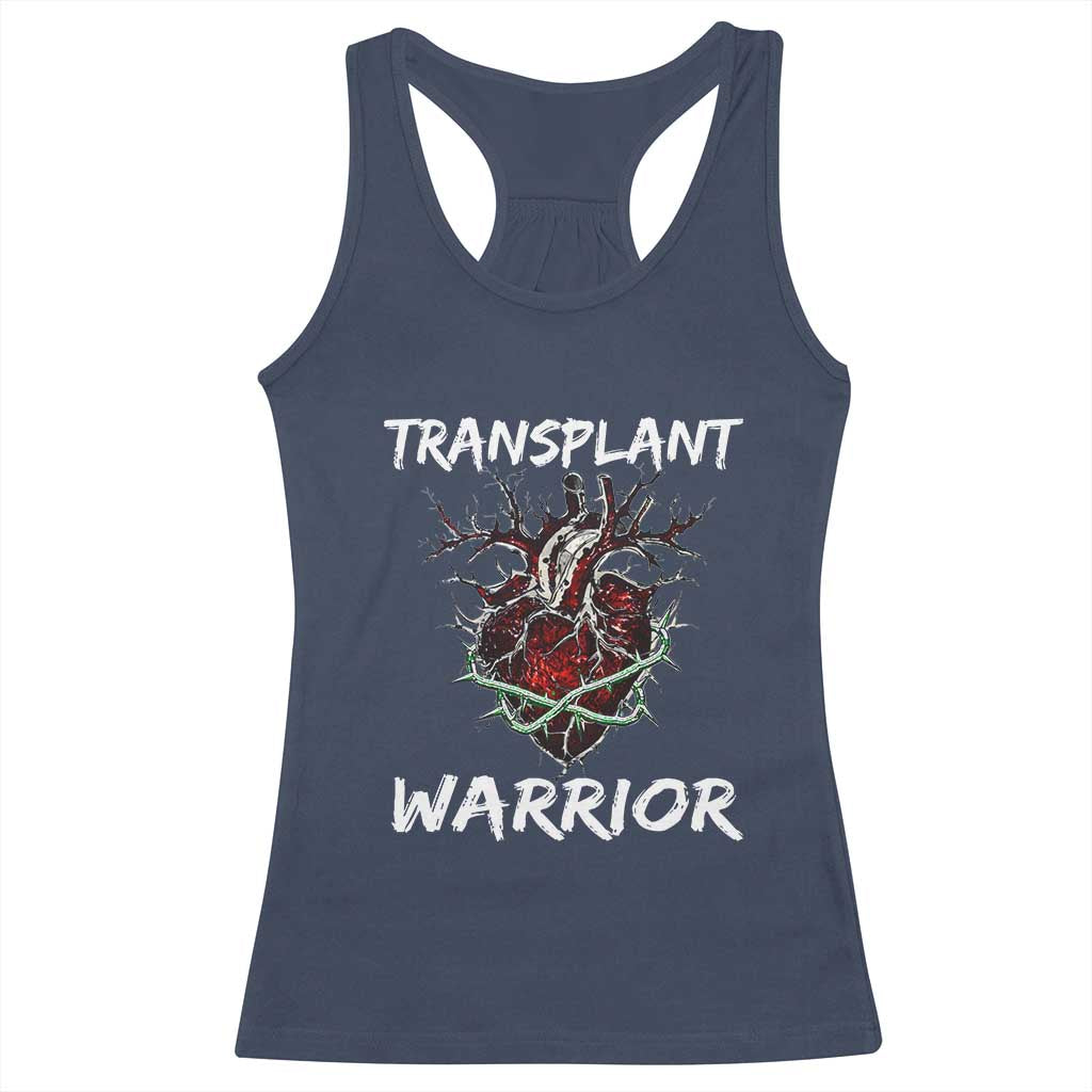 Heart Transplant Warrior Racerback Tank Top TS09 Navy Print Your Wear