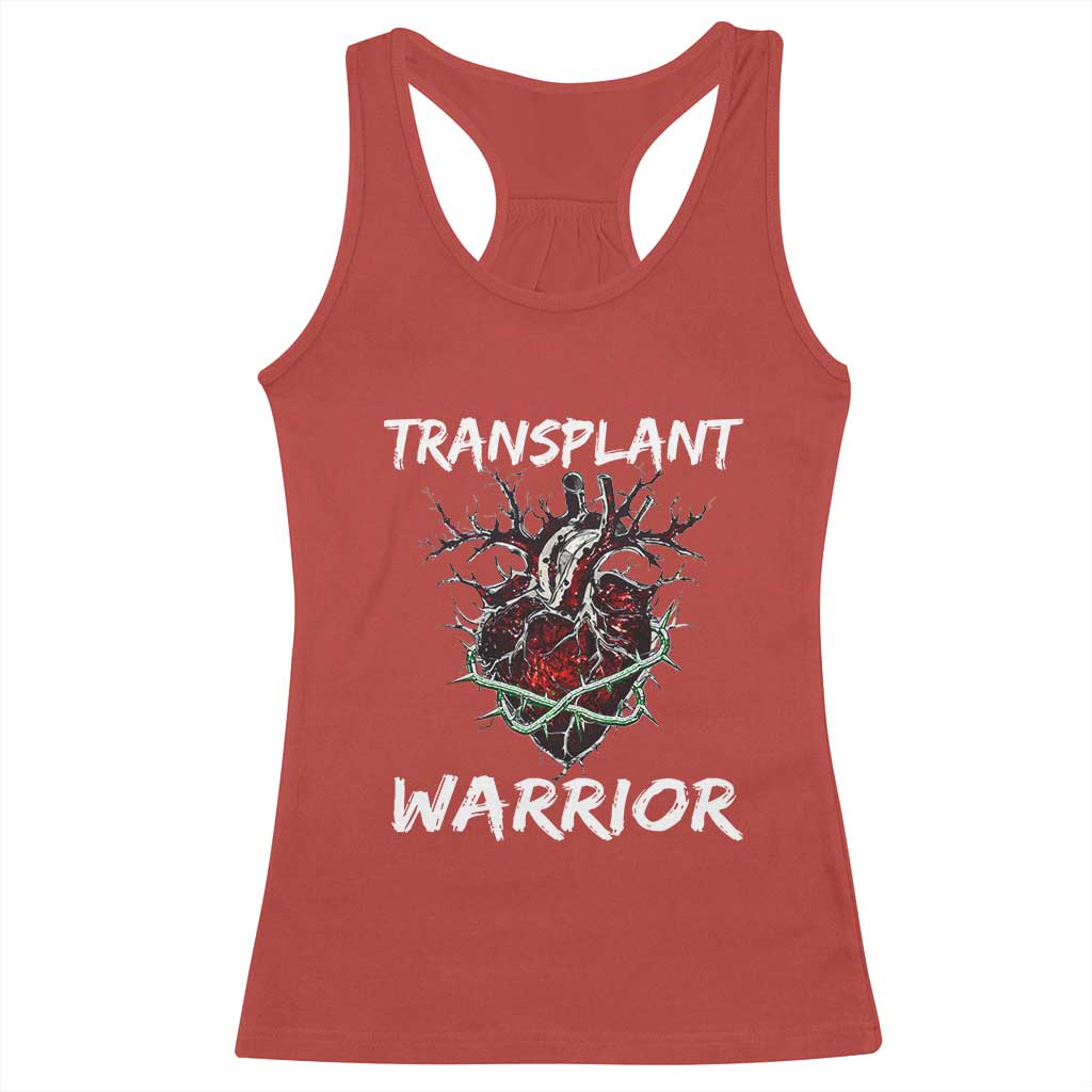 Heart Transplant Warrior Racerback Tank Top TS09 Red Print Your Wear