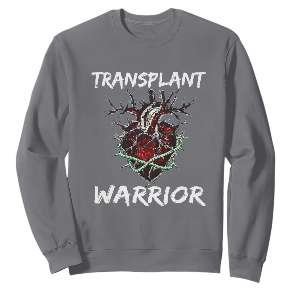Heart Transplant Warrior Sweatshirt TS09 Charcoal Print Your Wear