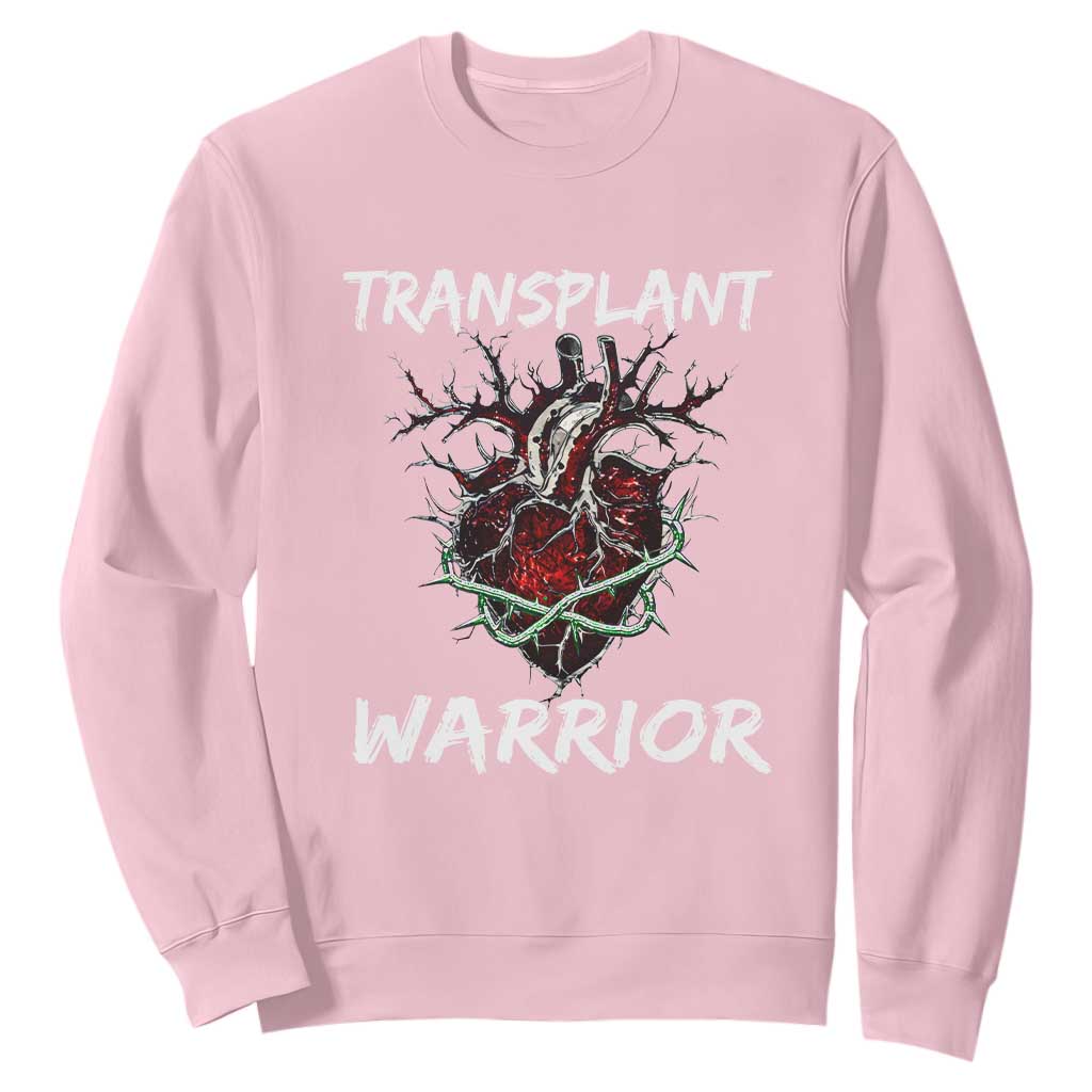 Heart Transplant Warrior Sweatshirt TS09 Light Pink Print Your Wear