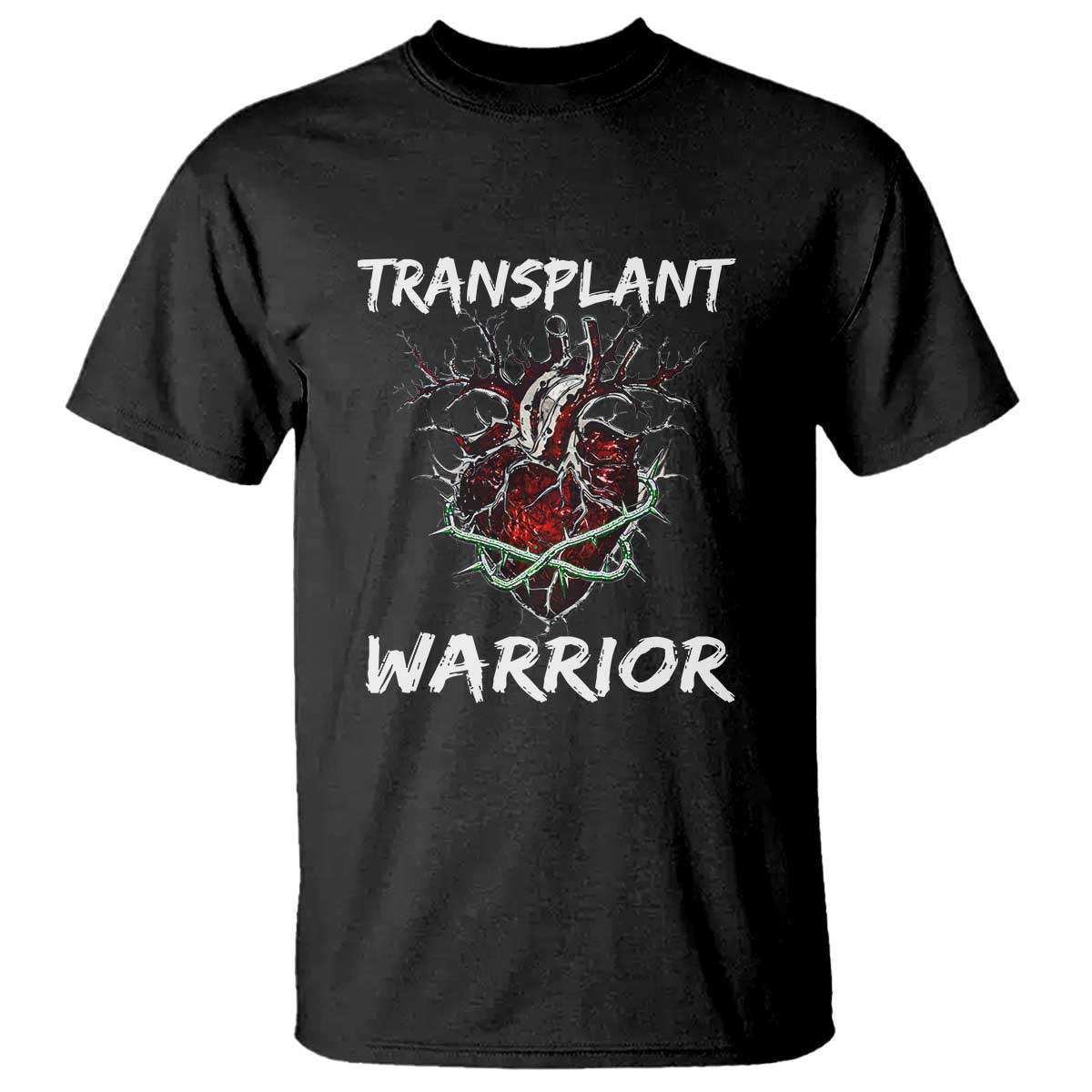Heart Transplant Warrior T Shirt TS09 Black Print Your Wear