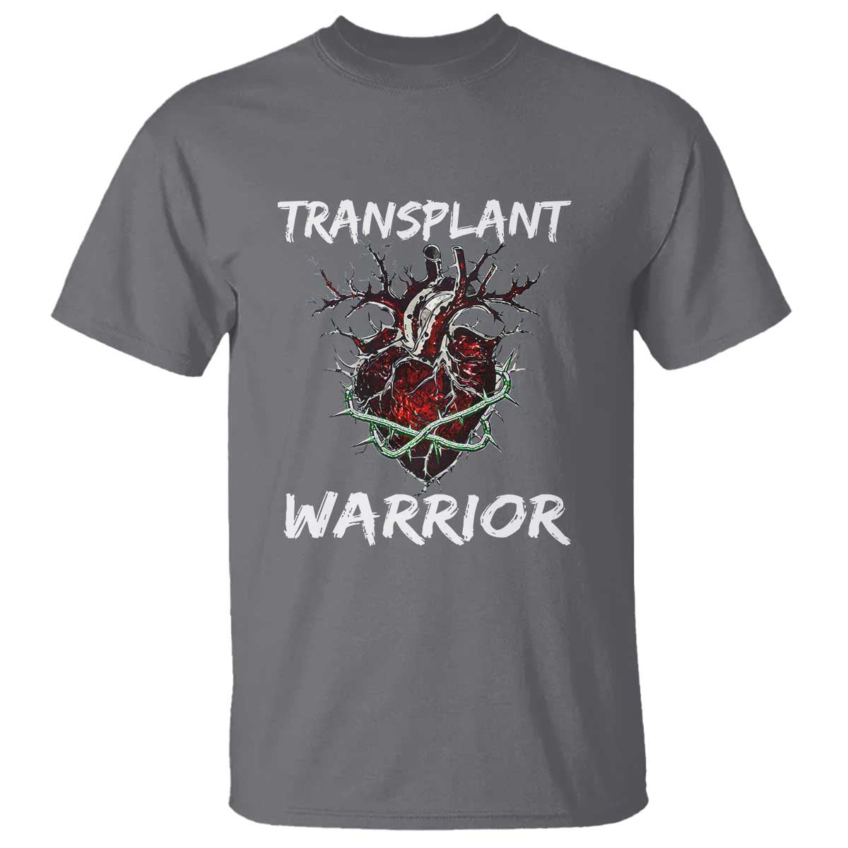 Heart Transplant Warrior T Shirt TS09 Charcoal Print Your Wear