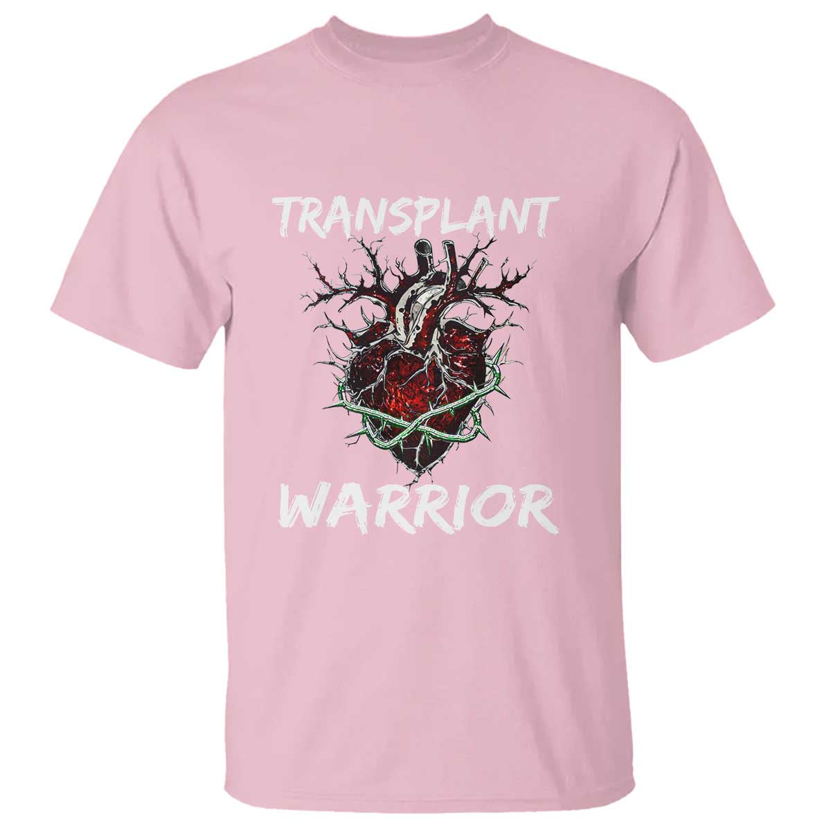 Heart Transplant Warrior T Shirt TS09 Light Pink Print Your Wear
