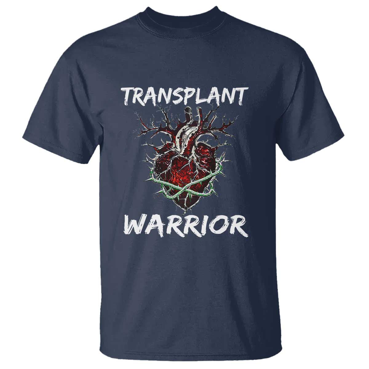 Heart Transplant Warrior T Shirt TS09 Navy Print Your Wear