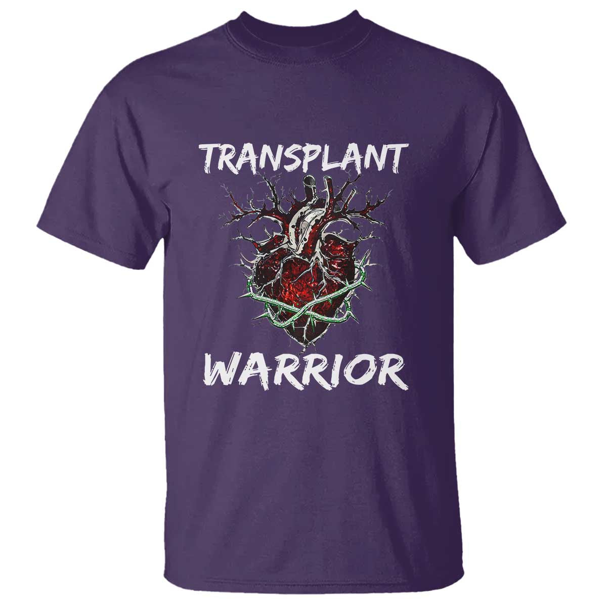 Heart Transplant Warrior T Shirt TS09 Purple Print Your Wear