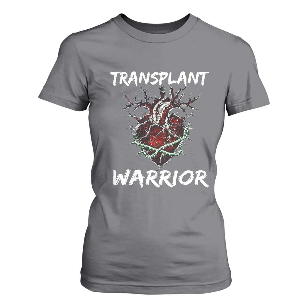 Heart Transplant Warrior T Shirt For Women TS09 Charcoal Print Your Wear