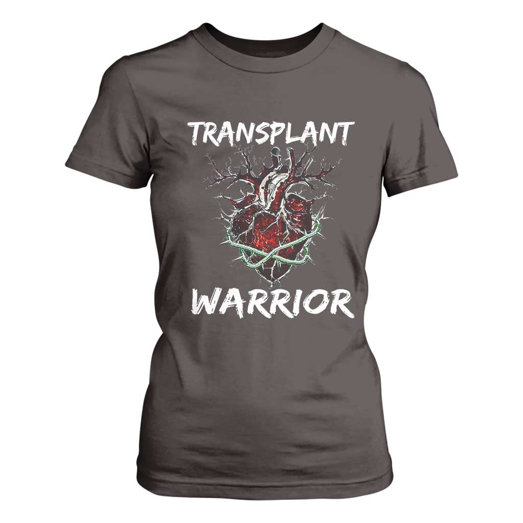 Heart Transplant Warrior T Shirt For Women TS09 Dark Chocolate Print Your Wear