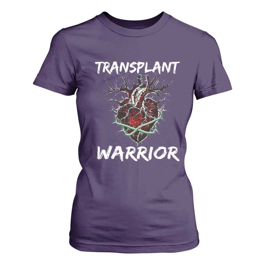 Heart Transplant Warrior T Shirt For Women TS09 Purple Print Your Wear