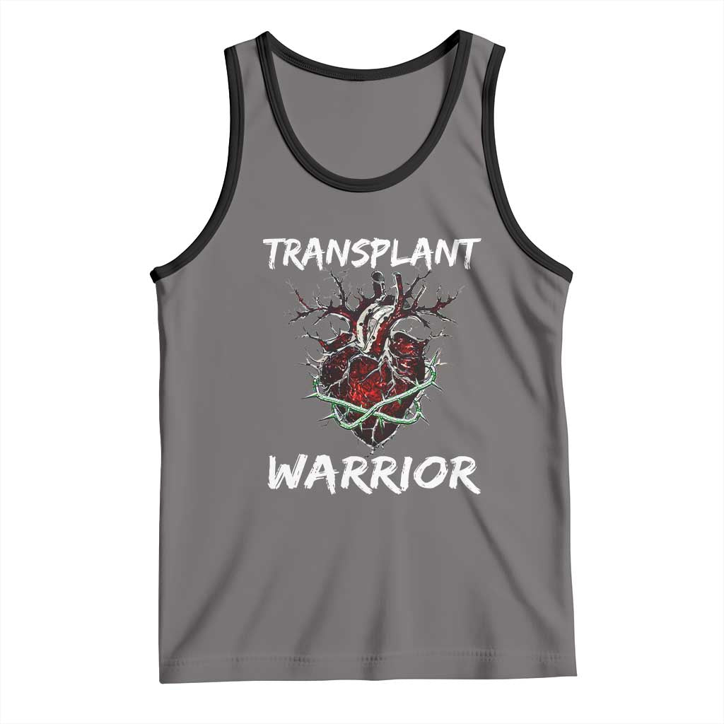 Heart Transplant Warrior Tank Top TS09 Deep Heather Black Print Your Wear