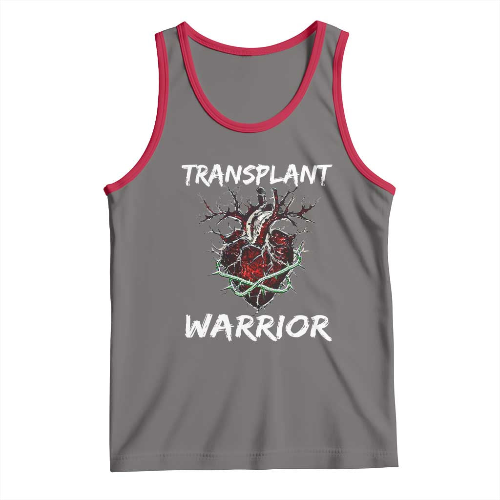Heart Transplant Warrior Tank Top TS09 Deep Heather Red Print Your Wear
