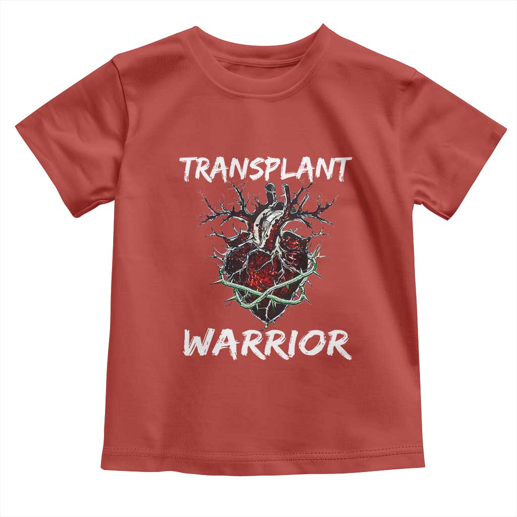 Heart Transplant Warrior Toddler T Shirt TS09 Red Print Your Wear