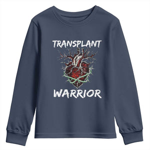 Heart Transplant Warrior Youth Sweatshirt TS09 Navy Print Your Wear