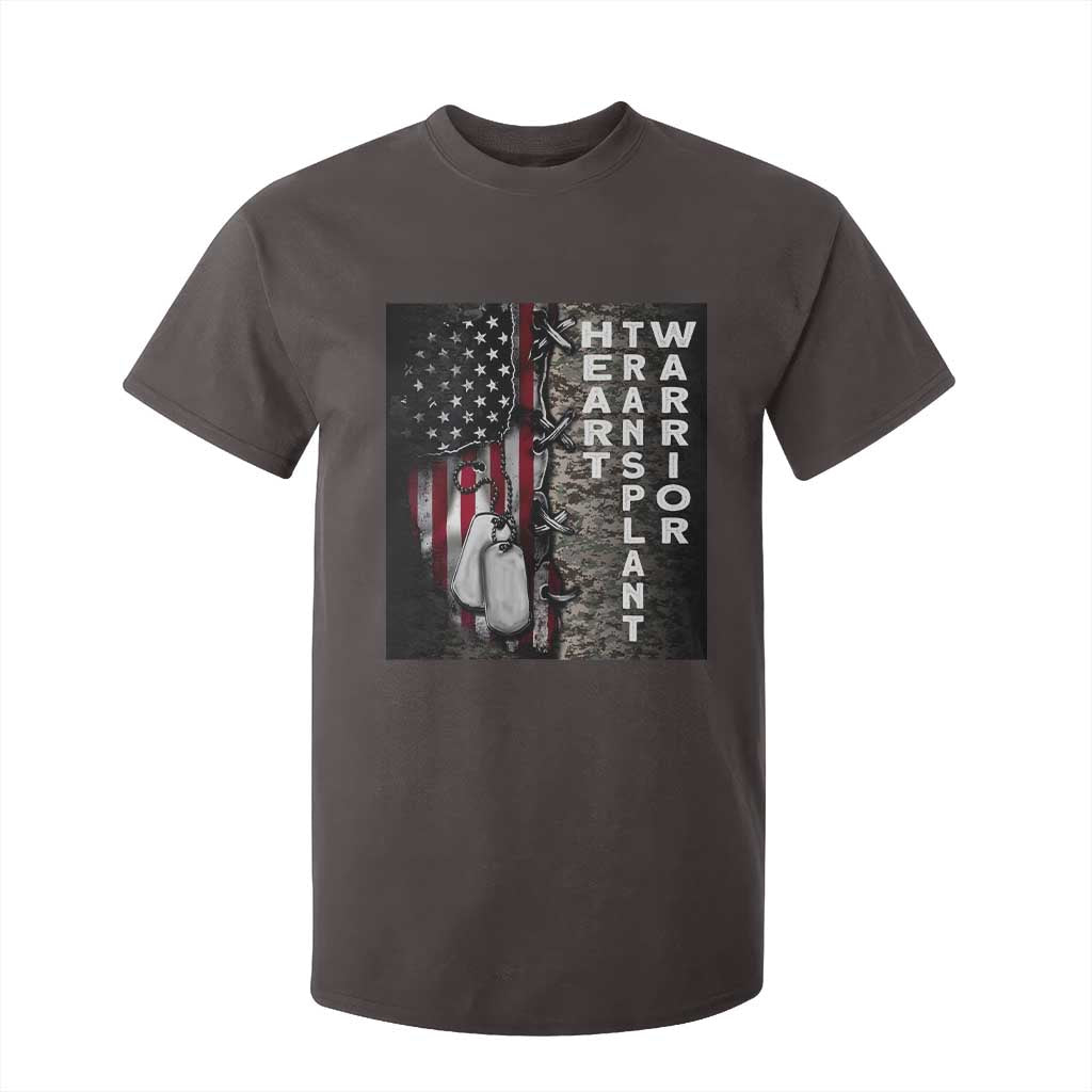 Heart Transplant Warrior T Shirt For Kid Surgery Survivor American Flag TS09 Dark Chocolate Print Your Wear