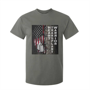 Heart Transplant Warrior T Shirt For Kid Surgery Survivor American Flag TS09 Military Green Print Your Wear