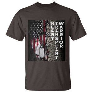 Heart Transplant Warrior T Shirt Surgery Survivor American Flag TS09 Dark Chocolate Print Your Wear