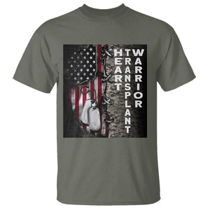 Heart Transplant Warrior T Shirt Surgery Survivor American Flag TS09 Military Green Print Your Wear