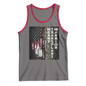 Heart Transplant Warrior Tank Top Surgery Survivor American Flag TS09 Deep Heather Red Print Your Wear