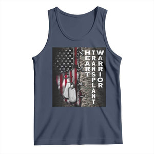 Heart Transplant Warrior Tank Top Surgery Survivor American Flag TS09 Navy Print Your Wear