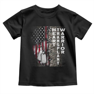 Heart Transplant Warrior Toddler T Shirt Surgery Survivor American Flag TS09 Black Print Your Wear