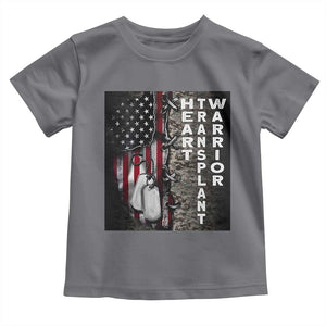 Heart Transplant Warrior Toddler T Shirt Surgery Survivor American Flag TS09 Charcoal Print Your Wear