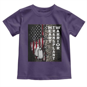 Heart Transplant Warrior Toddler T Shirt Surgery Survivor American Flag TS09 Purple Print Your Wear