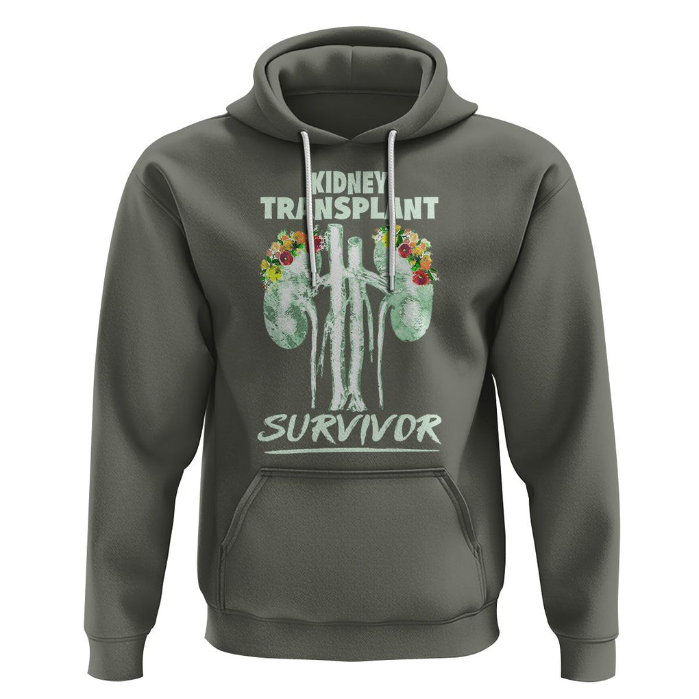 Kidney Transplant Survivor Organ Recipient Hoodie TS09 Military Green Printyourwear