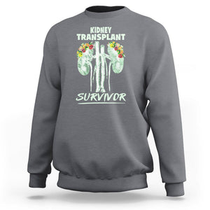 Kidney Transplant Survivor Organ Recipient Sweatshirt TS09 Charcoal Printyourwear