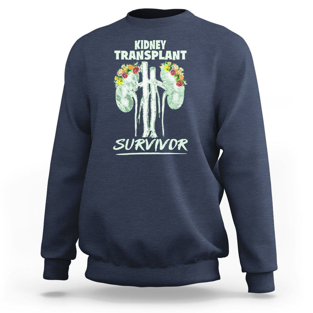 Kidney Transplant Survivor Organ Recipient Sweatshirt TS09 Navy Printyourwear