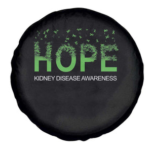 Kidney Disease Awareness Month Spare Tire Cover Hope Green Ribbon Support TS09 Print Your Wear