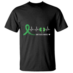 Kidney Disease Awareness Month T Shirt Heartbeat Transplant Organ Donor TS09 Black Printyourwear